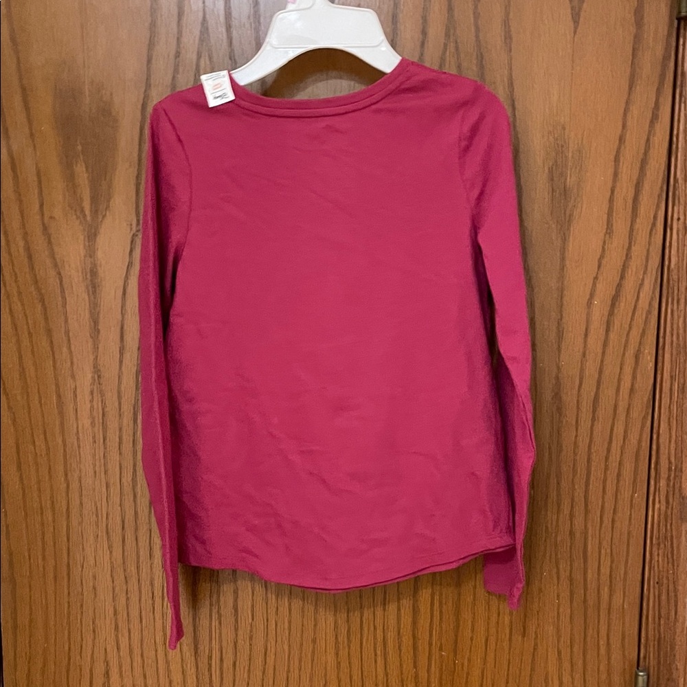 Disney/jumping beans NWT Sz 10 Ariel Long Sleeve Tee iridescent Pink mermaid - Picture 7 of 7
